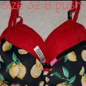 PINK VS 2 push up bra size 32B NWT
